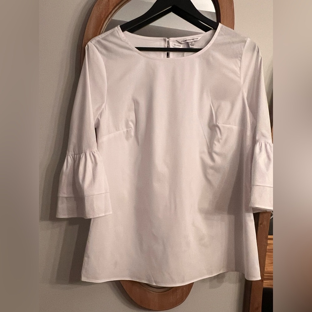 Counterparts White Blouse with Bell Sleeves